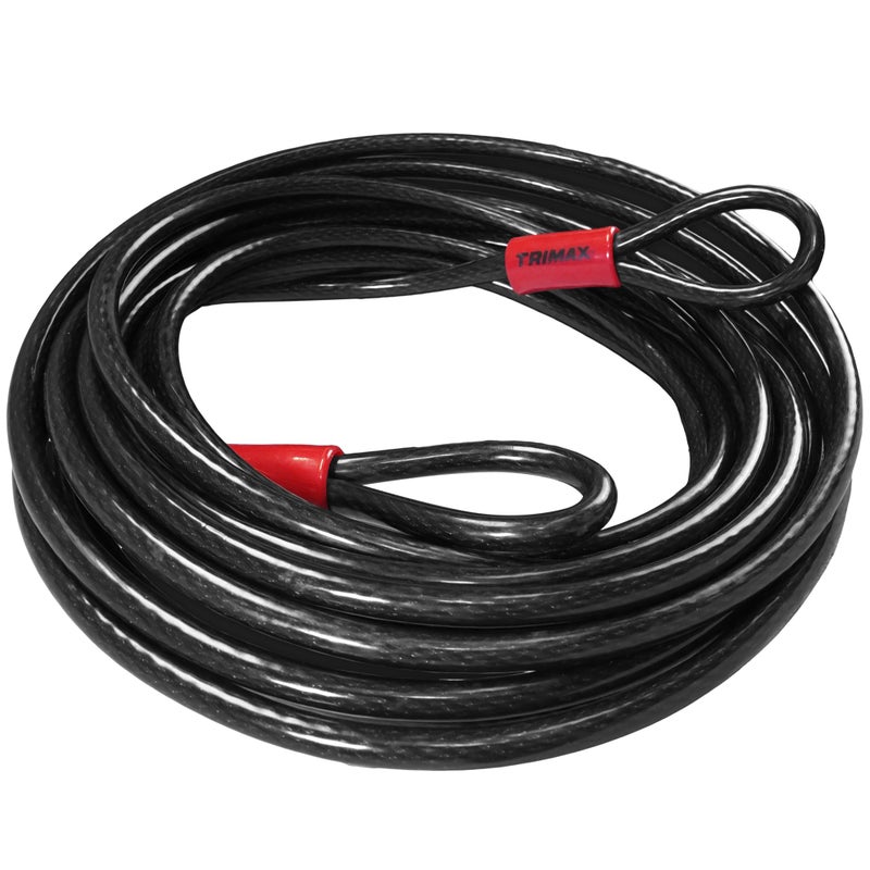 Trimax TDL3010 - Trimaflex Dual Loop Multi-Use Security Cable 30 Feet x 10mm - Commercial Grade Security Cable for Equipment, ATVs, Motorcycles, More - Image 1